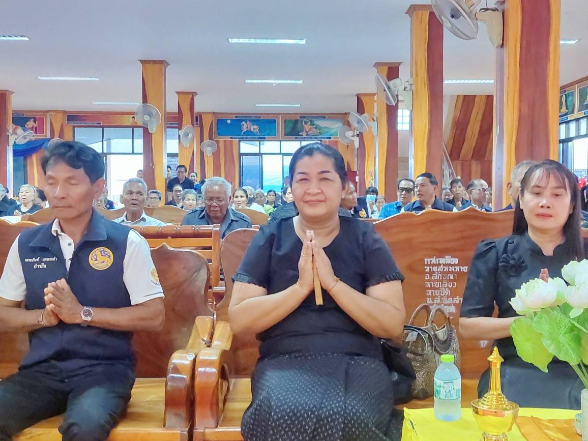   " ร่วมพิธีบำเพ็ญกุศล สวดพระอภิธรรมศพ”                                                                  