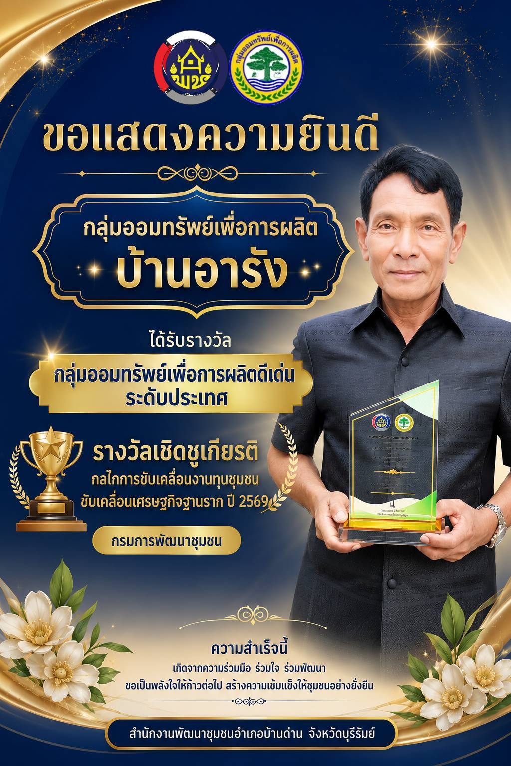 CDD BANDAN : GROWTH TEAM BANDAN PLUS พช.บ้านด่าน จังหวัดบุรีรัมย์  "ร่วมโครงการสร้างพลังกลุ่มออมทรัพย์เพื่อการผลิต “ส่งเสริมการออม” เพิ่มขีดความสามารถการบริหารจัดการ และการลงทุนเพื่อสร้างอาชีพ